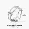Wholesale Stainless Steel Geometric Ring Electroplated 18K Gold