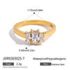 Wholesale Stainless Steel Geometric Ring Electroplated Minimalist Women's Jewelry
