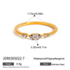 Wholesale Stainless Steel Geometric Ring Electroplated Minimalist Women's Jewelry