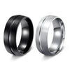 Wholesale Stainless Steel Geometric Ring Electroplated Unisex Jewelry