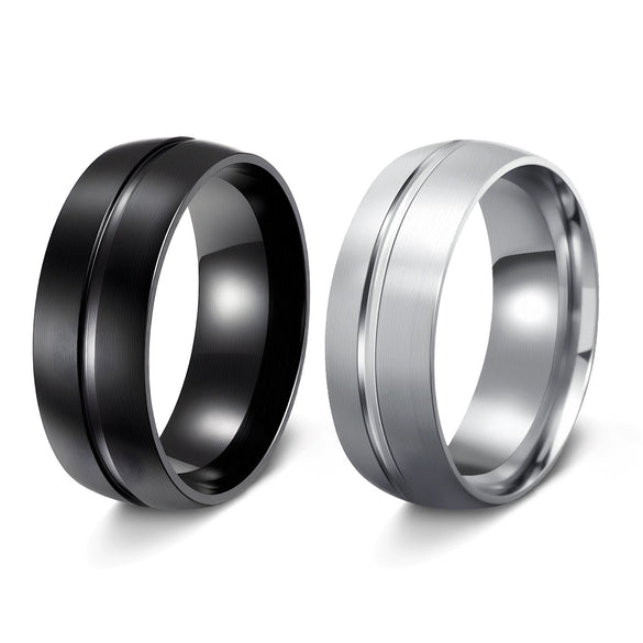 Wholesale Stainless Steel Geometric Ring Electroplated Unisex Jewelry