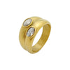 Wholesale Stainless Steel Geometric Ring Electroplated With White Zircon For Women's Jewelry