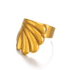 Wholesale Stainless Steel Geometric Ring For Women With Electroplating Treatment