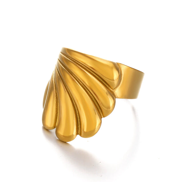 Wholesale Stainless Steel Geometric Ring For Women With Electroplating Treatment