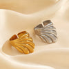 Wholesale Stainless Steel Geometric Ring For Women With Electroplating Treatment
