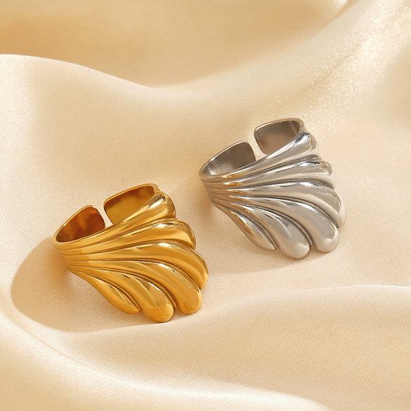 Wholesale Stainless Steel Geometric Ring For Women With Electroplating Treatment