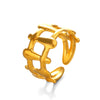 Wholesale Stainless Steel Geometric Ring For Women With 18K Gold Plated Electroplating Treatment