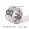 Wholesale Stainless Steel Geometric Ring For Women With Pvd Vacuum Plating And Electroplating