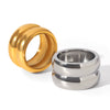 Wholesale Stainless Steel Geometric Ring For Women With Pvd Vacuum Plating And Electroplating