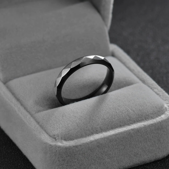 Wholesale Stainless Steel Geometric Ring Jewelry Twocolor Plated Electroplating