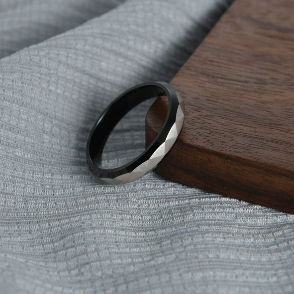 Wholesale Stainless Steel Geometric Ring Jewelry Twocolor Plated Electroplating
