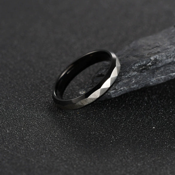 Wholesale Stainless Steel Geometric Ring Jewelry Twocolor Plated Electroplating