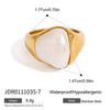 Wholesale Stainless Steel Geometric Ring Jewelry With 18K Gold Electroplating For Women Light Luxury And Minimalist Style