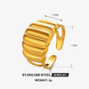 Wholesale Stainless Steel Geometric Ring 18K Gold Plated For Women