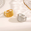 Wholesale Stainless Steel Geometric Ring 18K Gold Plated For Women