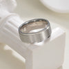 Wholesale Stainless Steel Geometric Ring Matte Black Plated Unisex