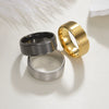 Wholesale Stainless Steel Geometric Ring Matte Black Plated Unisex