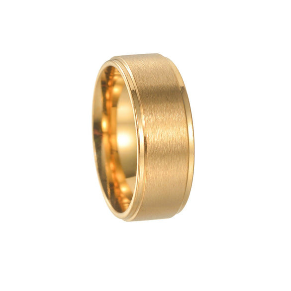 Wholesale Stainless Steel Geometric Ring Matte Black Plated Unisex