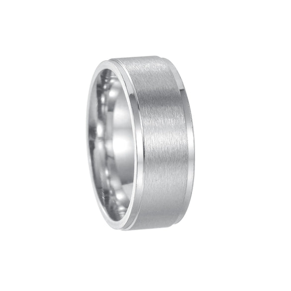 Wholesale Stainless Steel Geometric Ring Matte Black Plated Unisex