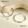 Wholesale Stainless Steel Geometric Ring Shaped Round Bead Electroplated Women's Fashion Earrings