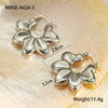 Wholesale Stainless Steel Geometric Ring Shaped Round Bead Electroplated Women's Fashion Earrings