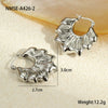Wholesale Stainless Steel Geometric Ring Shaped Round Bead Electroplated Women's Fashion Earrings