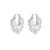 Wholesale Stainless Steel Geometric Ring Shaped Round Bead Electroplated Women's Fashion Earrings