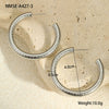 Wholesale Stainless Steel Geometric Ring Shaped Round Bead Electroplated Women's Fashion Earrings