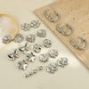 Wholesale Stainless Steel Geometric Ring Shaped Round Bead Electroplated Women's Fashion Earrings