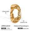 Wholesale Stainless Steel Geometric Ring With Electroplating For Women
