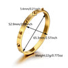 Wholesale Stainless Steel Geometric Rivet Bracelet With 18K Gold Plating