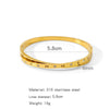 Wholesale Stainless Steel Geometric Roman Numeral Diamond Bracelet With Electroplating Treatment Fashion Simple Jewelry