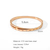 Wholesale Stainless Steel Geometric Roman Numeral Diamond Bracelet With Electroplating Treatment Fashion Simple Jewelry