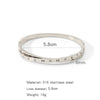 Wholesale Stainless Steel Geometric Roman Numeral Diamond Bracelet With Electroplating Treatment Fashion Simple Jewelry