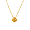 Wholesale 316L Stainless Steel Geometric Rose Women's Necklace With Electroplating