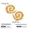 Wholesale Stainless Steel Geometric Rotating Earrings With Electroplating Light Luxury Design