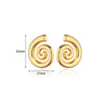Wholesale Stainless Steel Geometric Rotating Pattern Earrings With Heart U Shape And Star Design Electroplated For Women