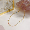 Wholesale Stainless Steel Geometric Round Bead Chain Necklace With Electroplating For Women