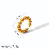 Wholesale Stainless Steel Geometric Round Bead Earrings Electroplated For Women Fashion Style