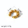 Wholesale Stainless Steel Geometric Round Bead Earrings Electroplated For Women Fashion Style