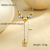 Wholesale Stainless Steel Geometric Round Bead Yshaped Clavicle Necklace For Women With Electroplating