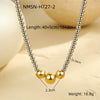 Wholesale Stainless Steel Geometric Round Bead Yshaped Clavicle Necklace For Women With Electroplating