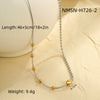 Wholesale Stainless Steel Geometric Round Bead Yshaped Clavicle Necklace For Women With Electroplating