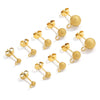 Wholesale Stainless Steel Geometric Round Beads Welding Needle Hanging Titanium Steel Electroplated Earrings Diy Handmade Jewelry Accessories