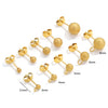 Wholesale Stainless Steel Geometric Round Beads Welding Needle Hanging Titanium Steel Electroplated Earrings Diy Handmade Jewelry Accessories