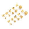 Wholesale Stainless Steel Geometric Round Beads Welding Needle Hanging Titanium Steel Electroplated Earrings Diy Handmade Jewelry Accessories