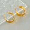 Wholesale Stainless Steel Geometric Round Earrings For Women With Electroplating And Fashion Style