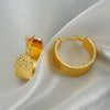 Wholesale Stainless Steel Geometric Round Earrings For Women With Electroplating And Fashion Style