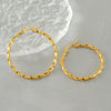 Wholesale Stainless Steel Geometric Round Earrings With French Spiral Pattern For Women Electroplated