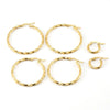 Wholesale Stainless Steel Geometric Round Earrings With French Spiral Pattern For Women Electroplated